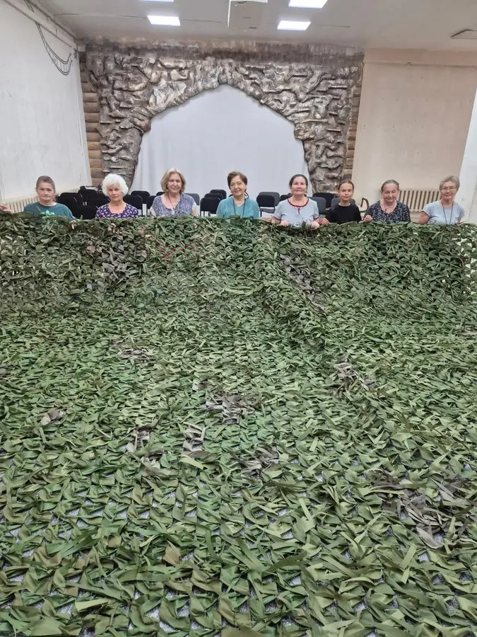 Команда с готовой зелёной сетью